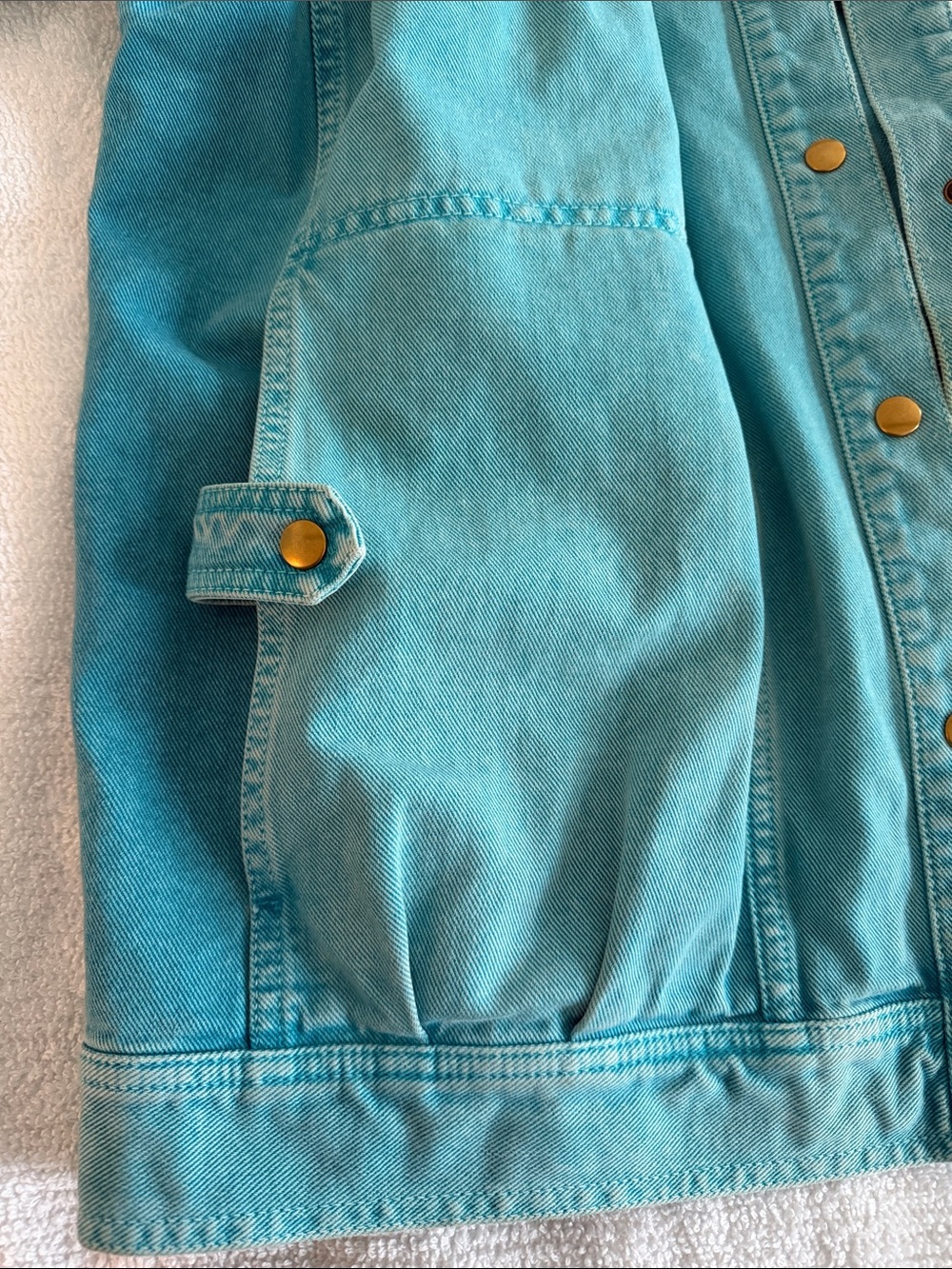 Gucci Turquoise Denim Jacket with Cherry Patch - Picture 12 of 16